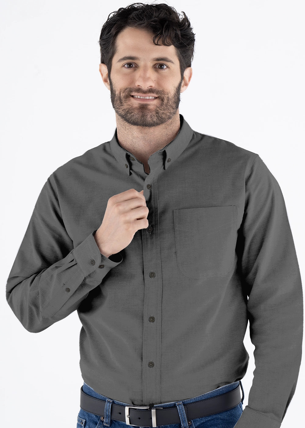 Camisa Hombre Manga Larga Oxford