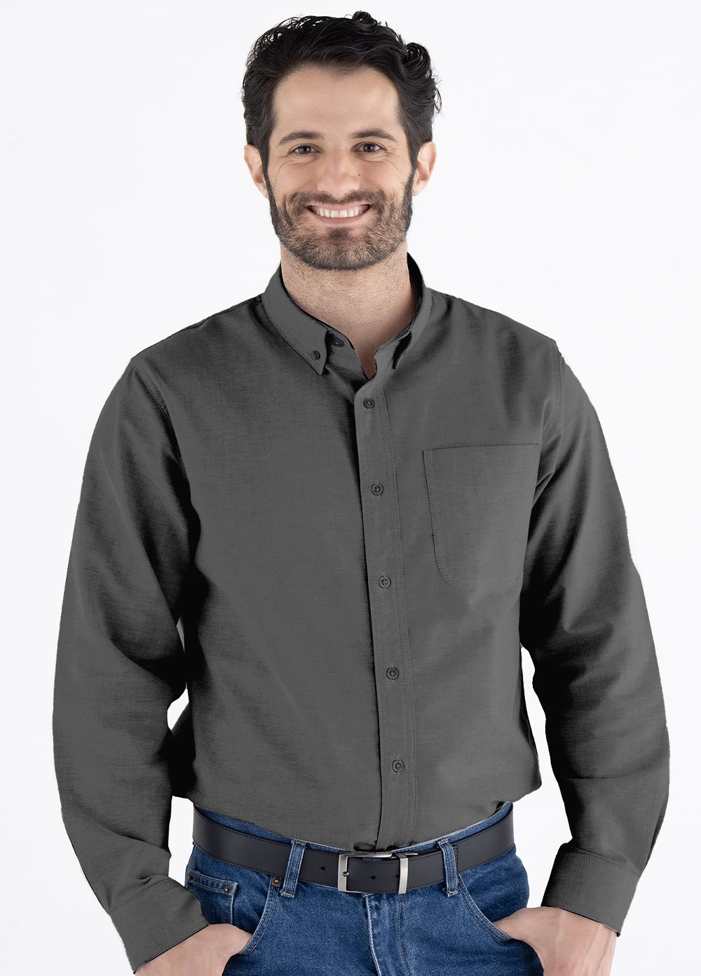 Camisa Hombre Manga Larga Oxford