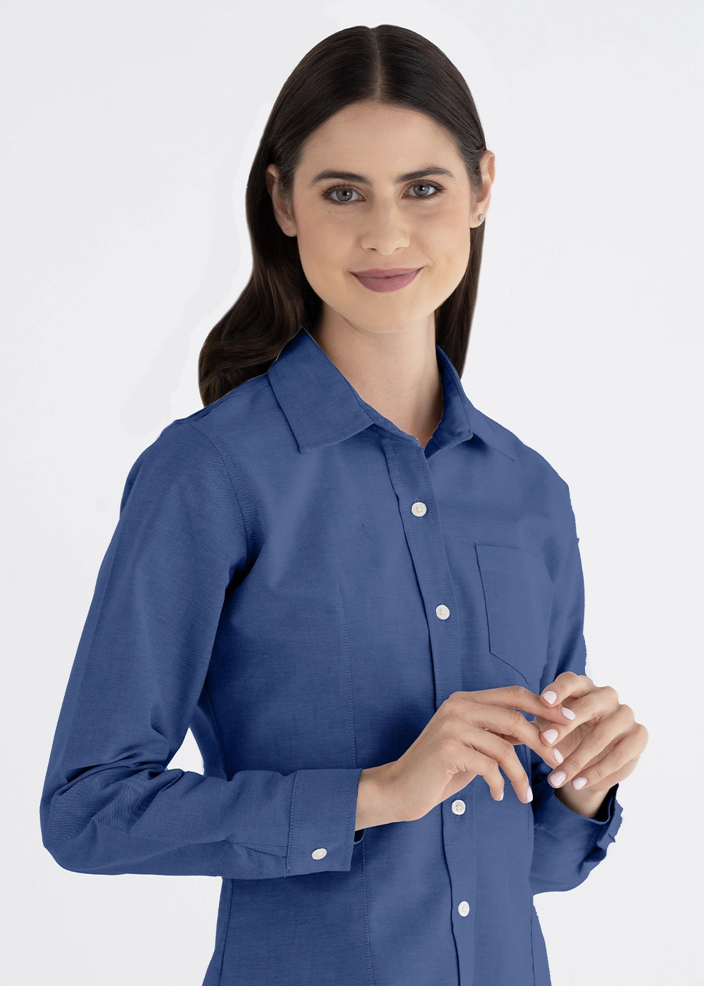 Blusa Mujer Manga Larga Oxford