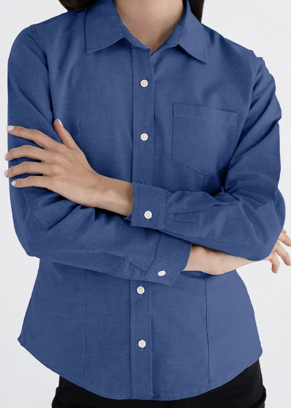 Blusa Mujer Manga Larga Oxford