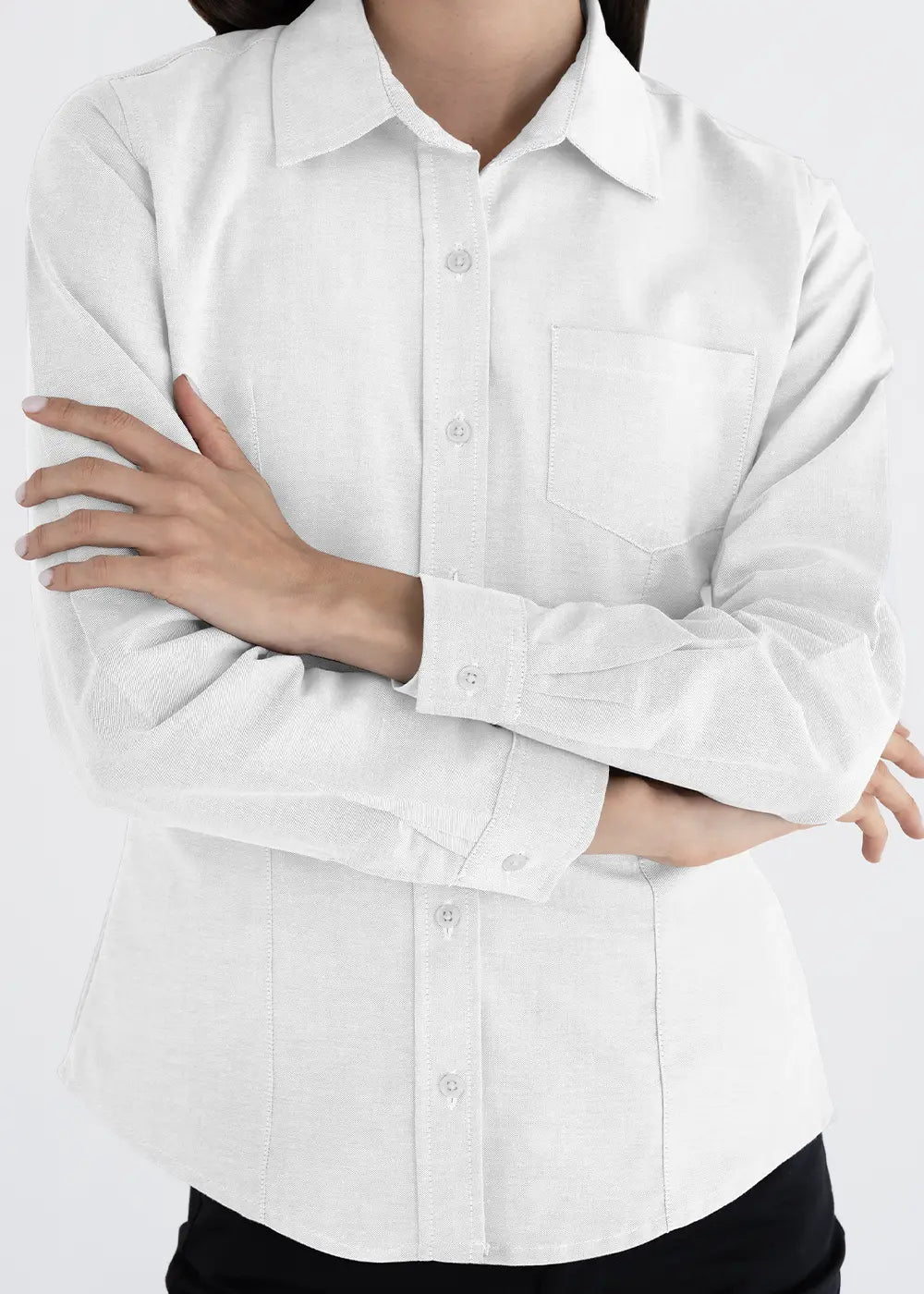 Blusa Mujer Manga Larga Oxford
