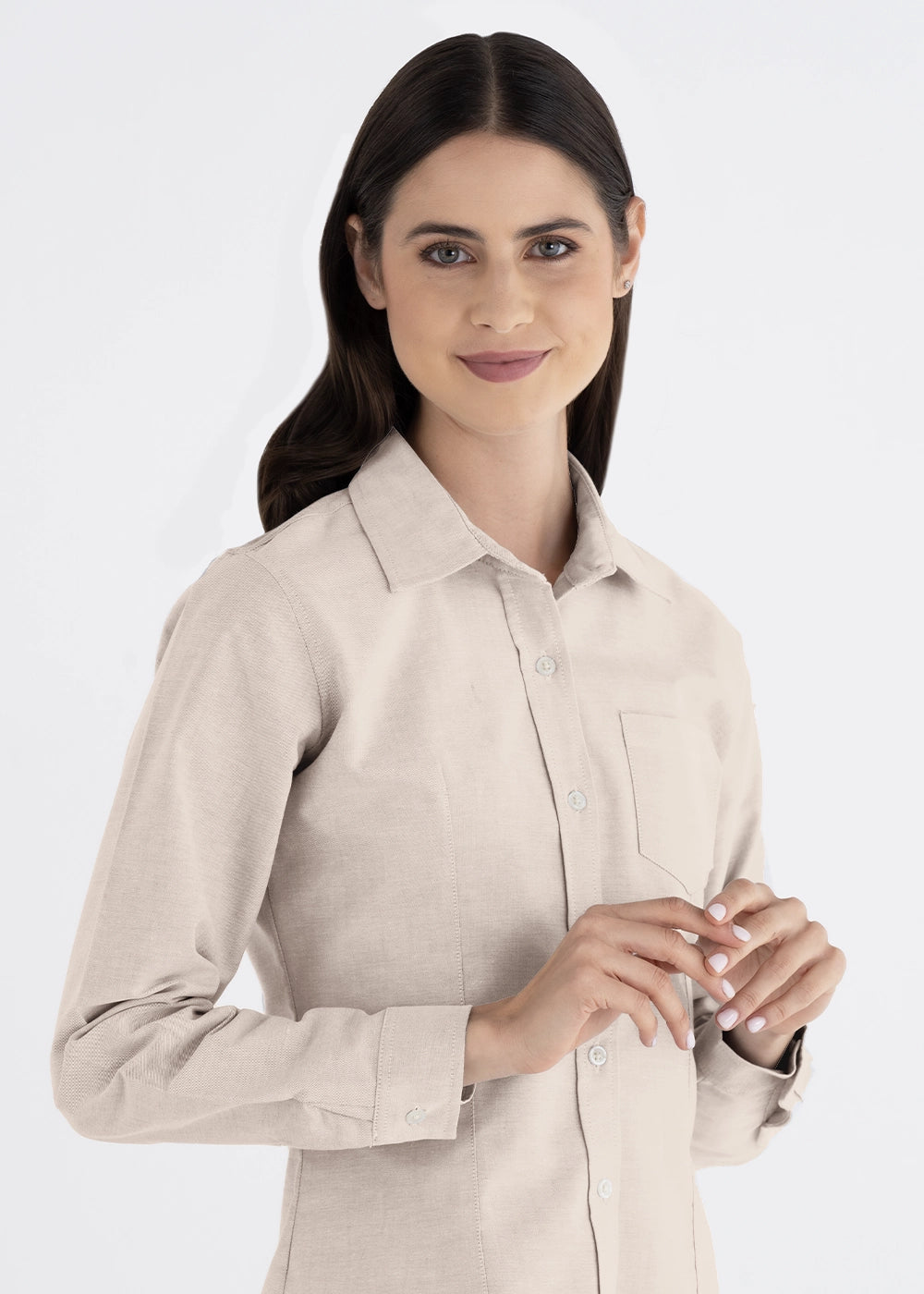 Blusa Mujer Manga Larga Oxford