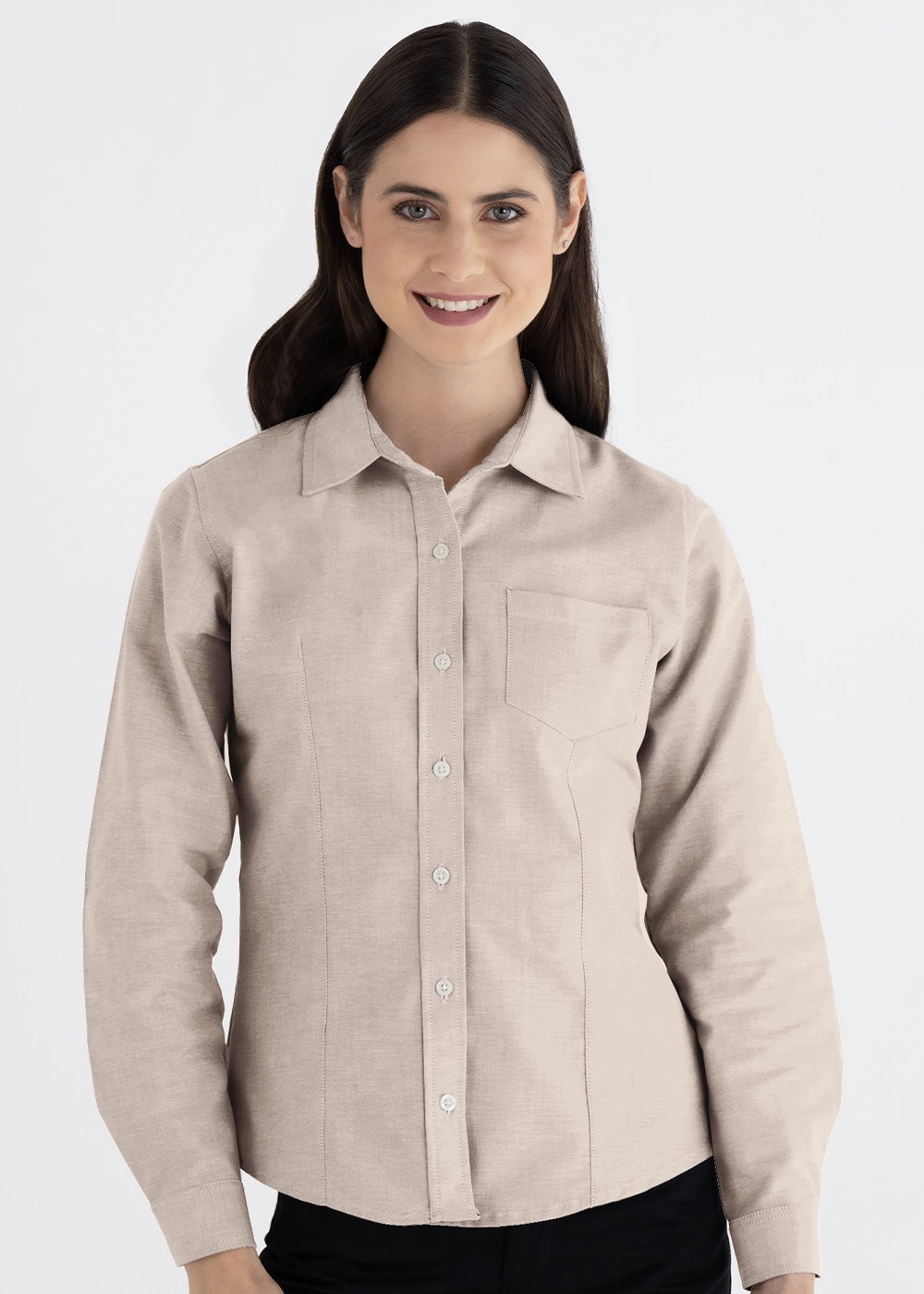 Blusa Mujer Manga Larga Oxford