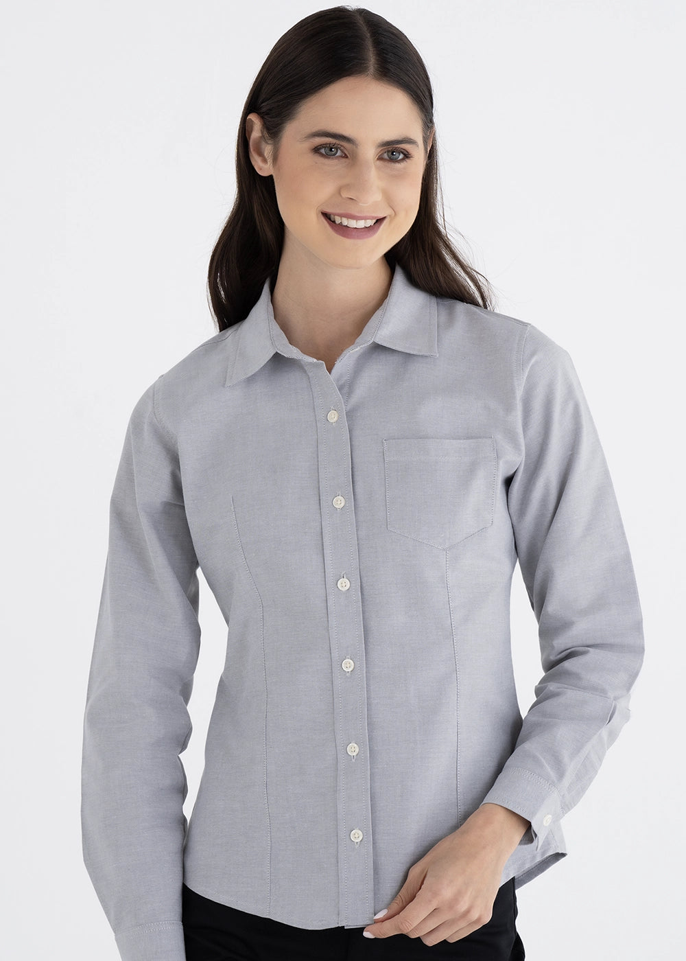 Blusa Mujer Manga Larga Oxford