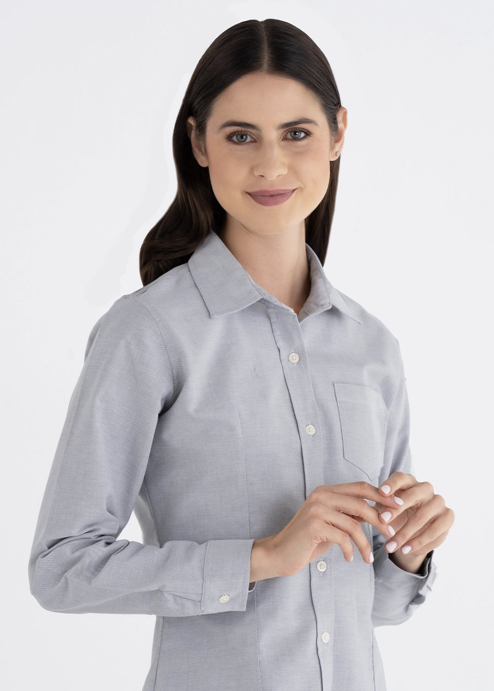 Blusa Mujer Manga Larga Oxford