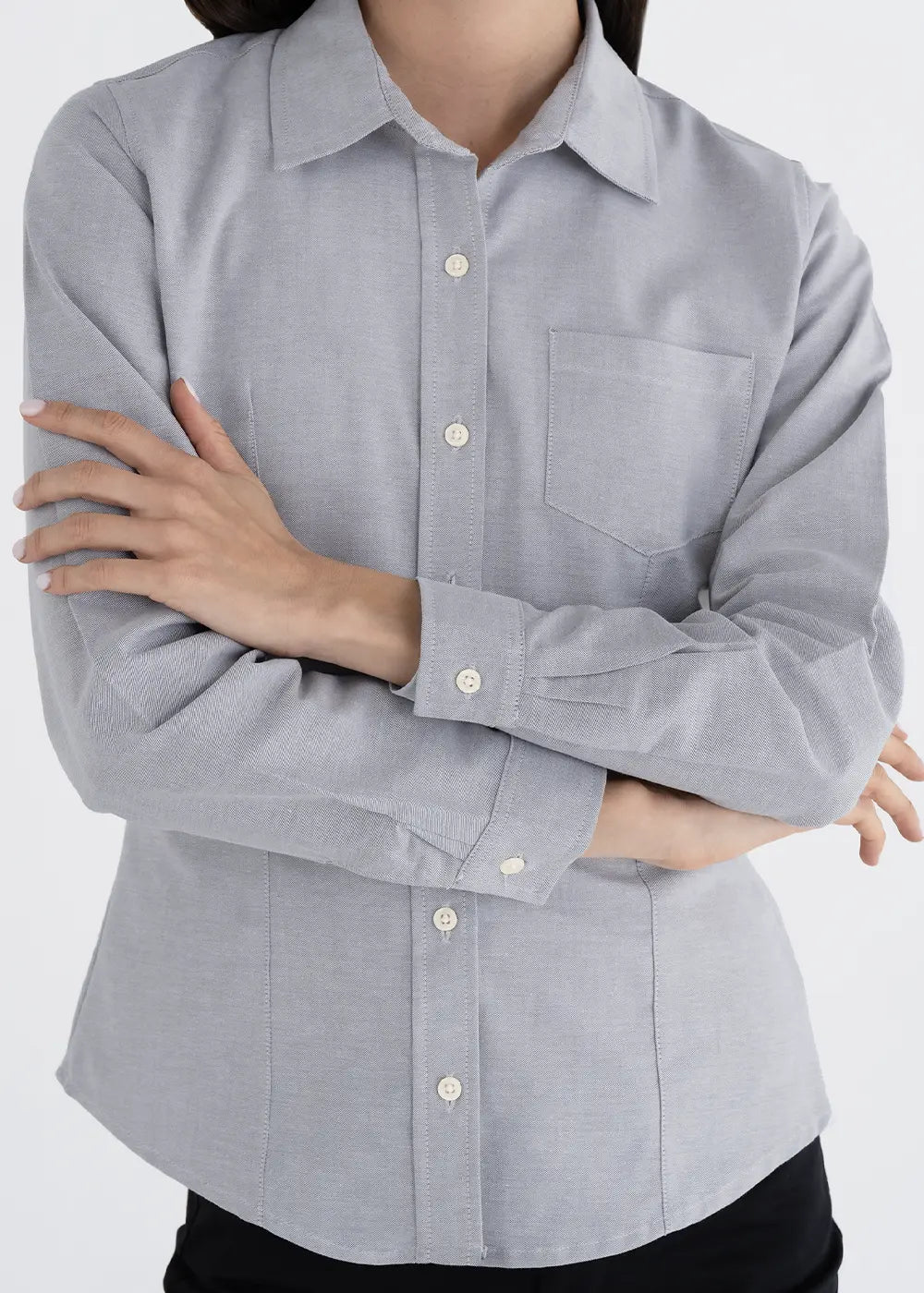 Blusa Mujer Manga Larga Oxford
