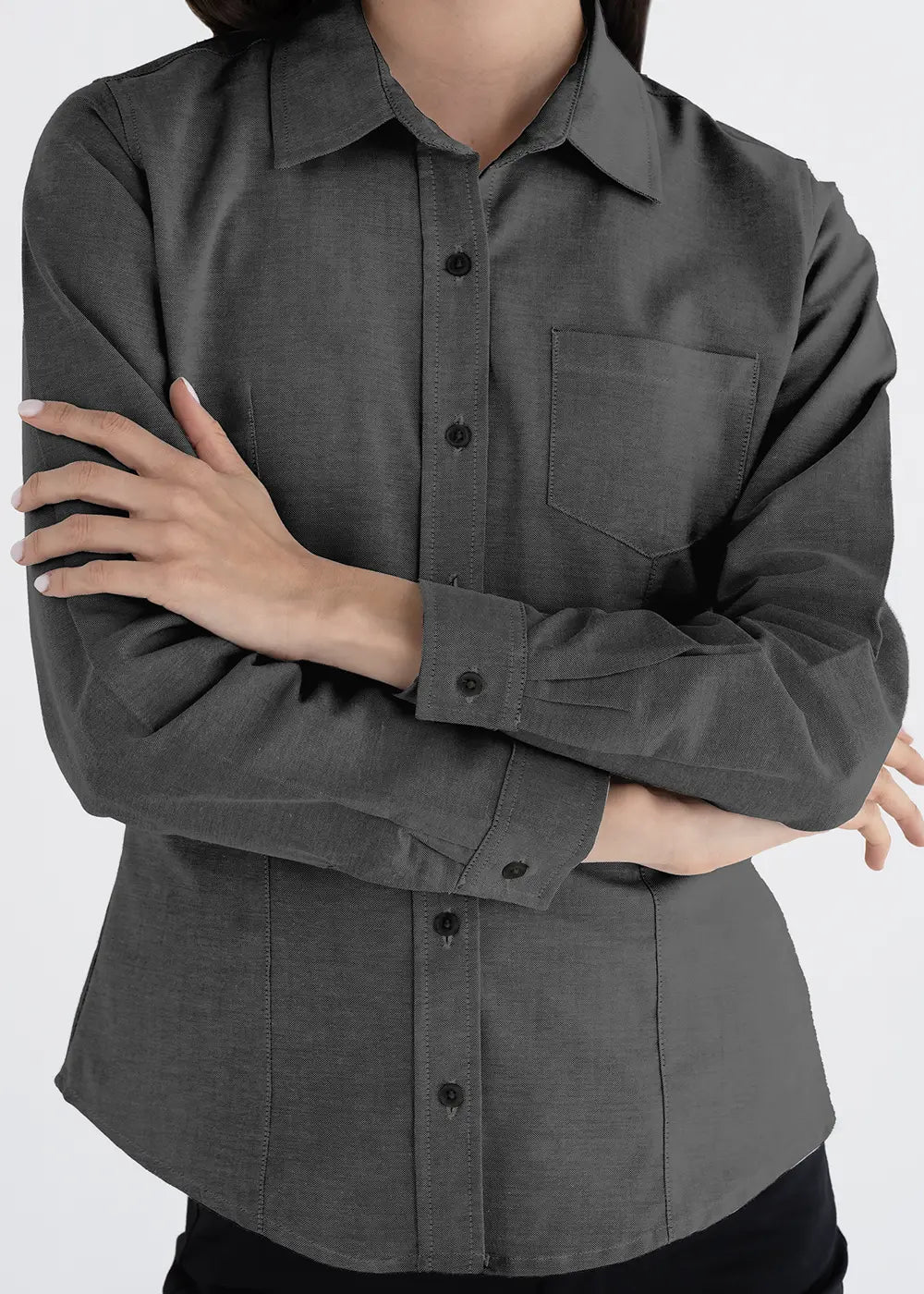 Blusa Mujer Manga Larga Oxford