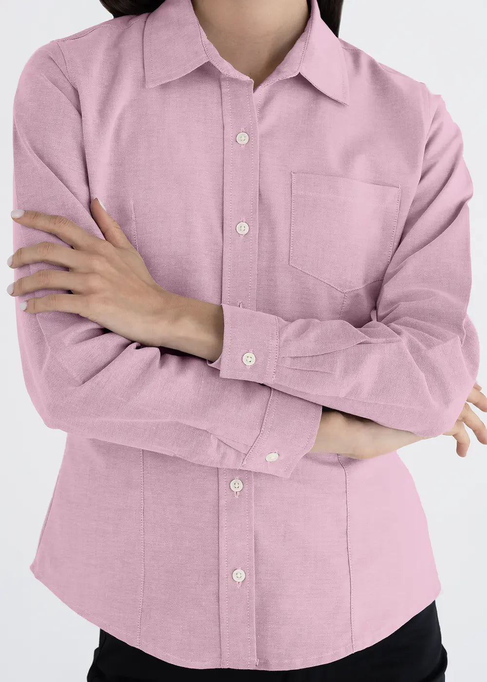 Blusa Mujer Manga Larga Oxford