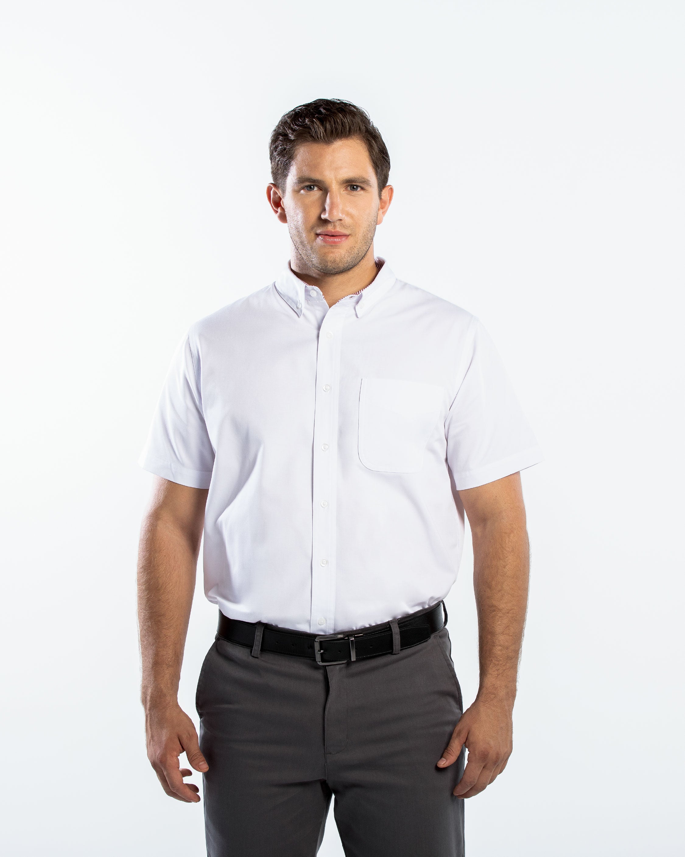 Camisa Hombre Manga Corta Polycotton