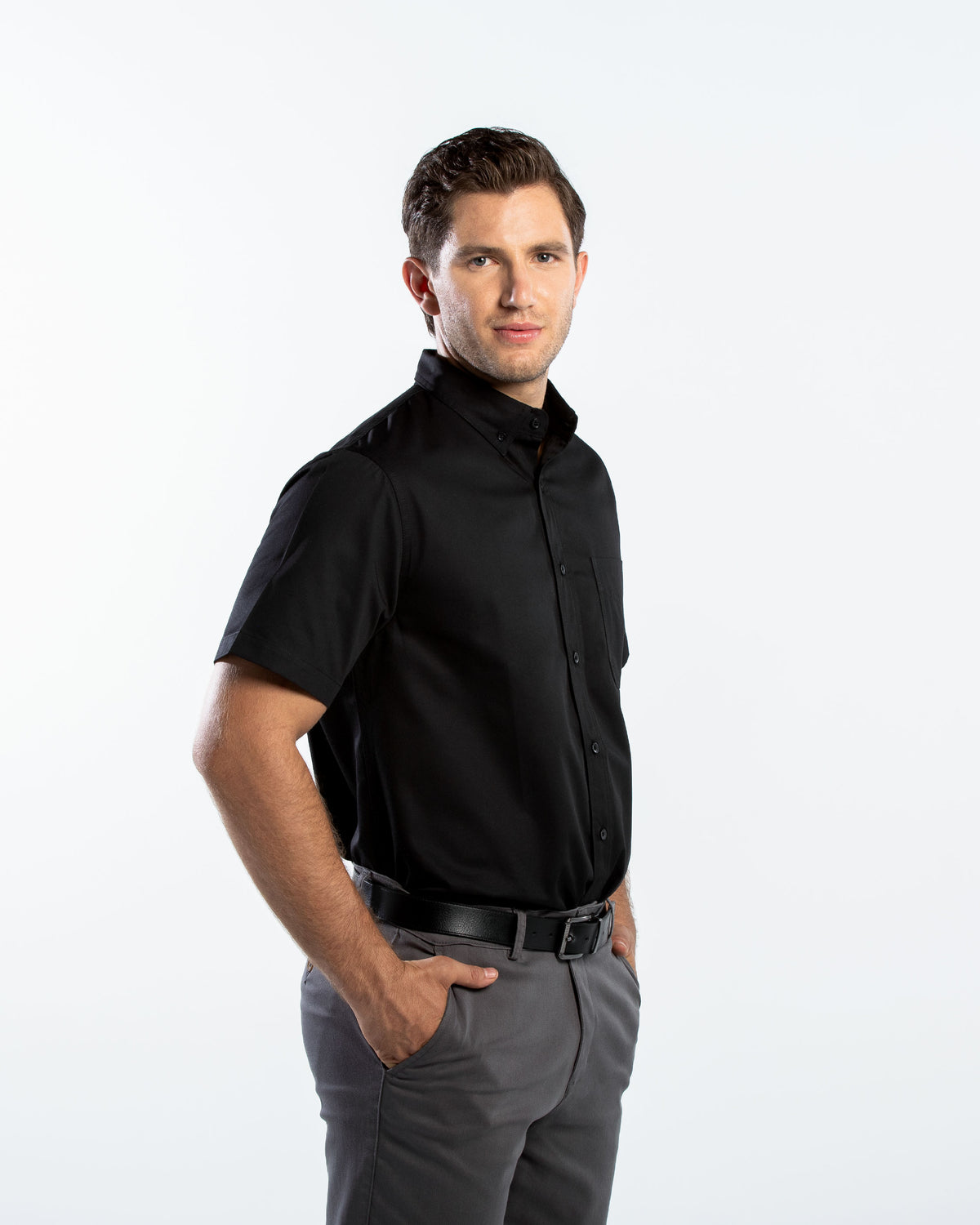 Camisa Hombre Manga Corta Polycotton