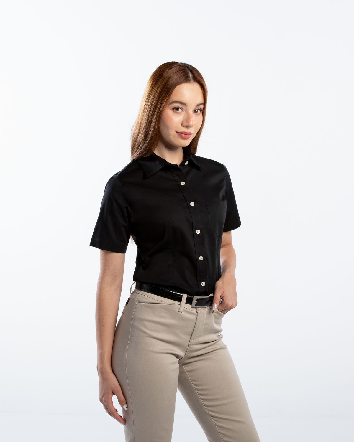 Blusa Mujer Manga Corta Polycotton