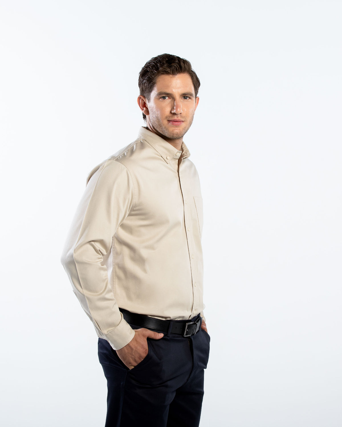 Camisa Hombre Manga Larga Polycotton