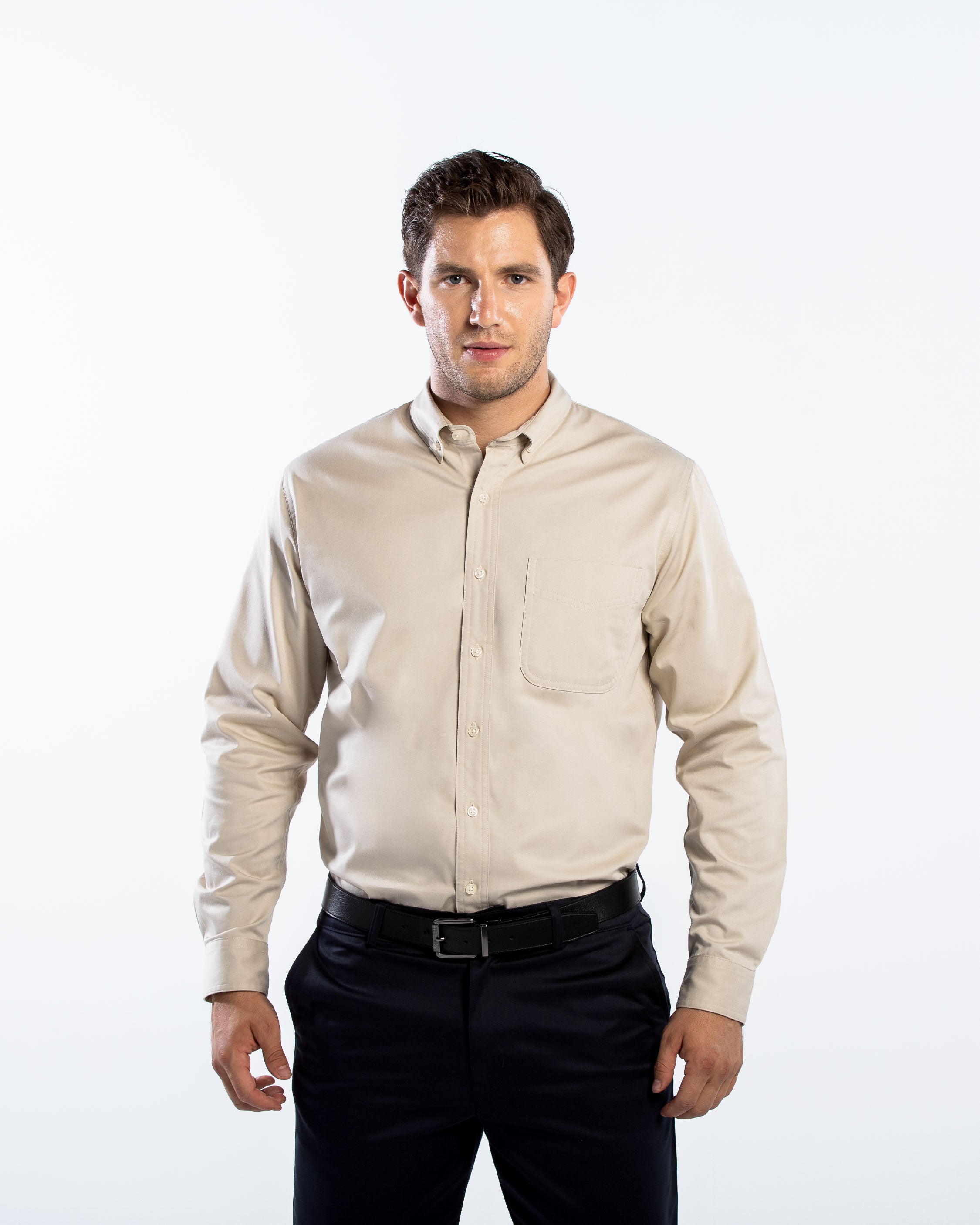 Camisa Hombre Manga Larga Polycotton