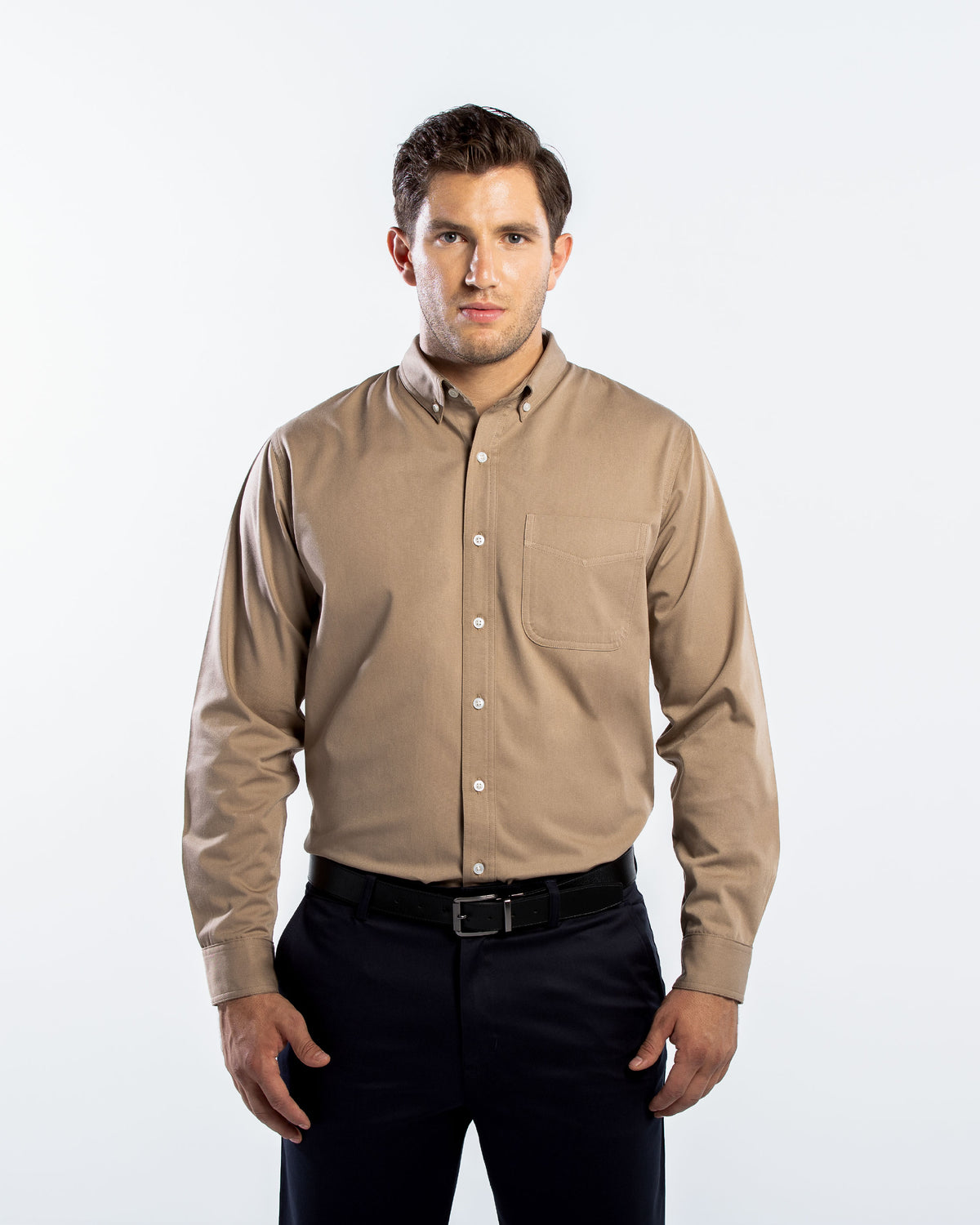 Camisa Hombre Manga Larga Polycotton
