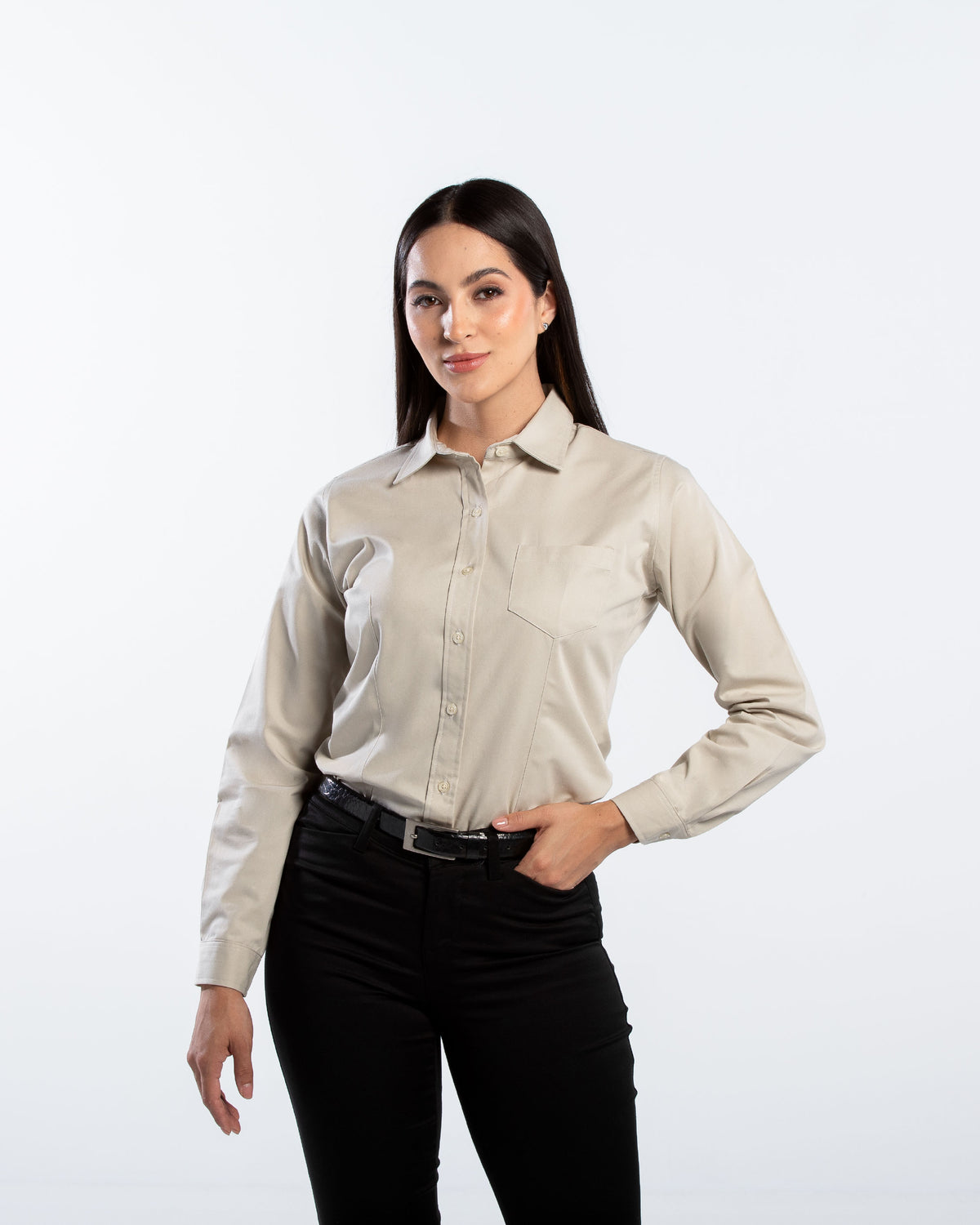 Blusa Mujer Manga Larga Polycotton