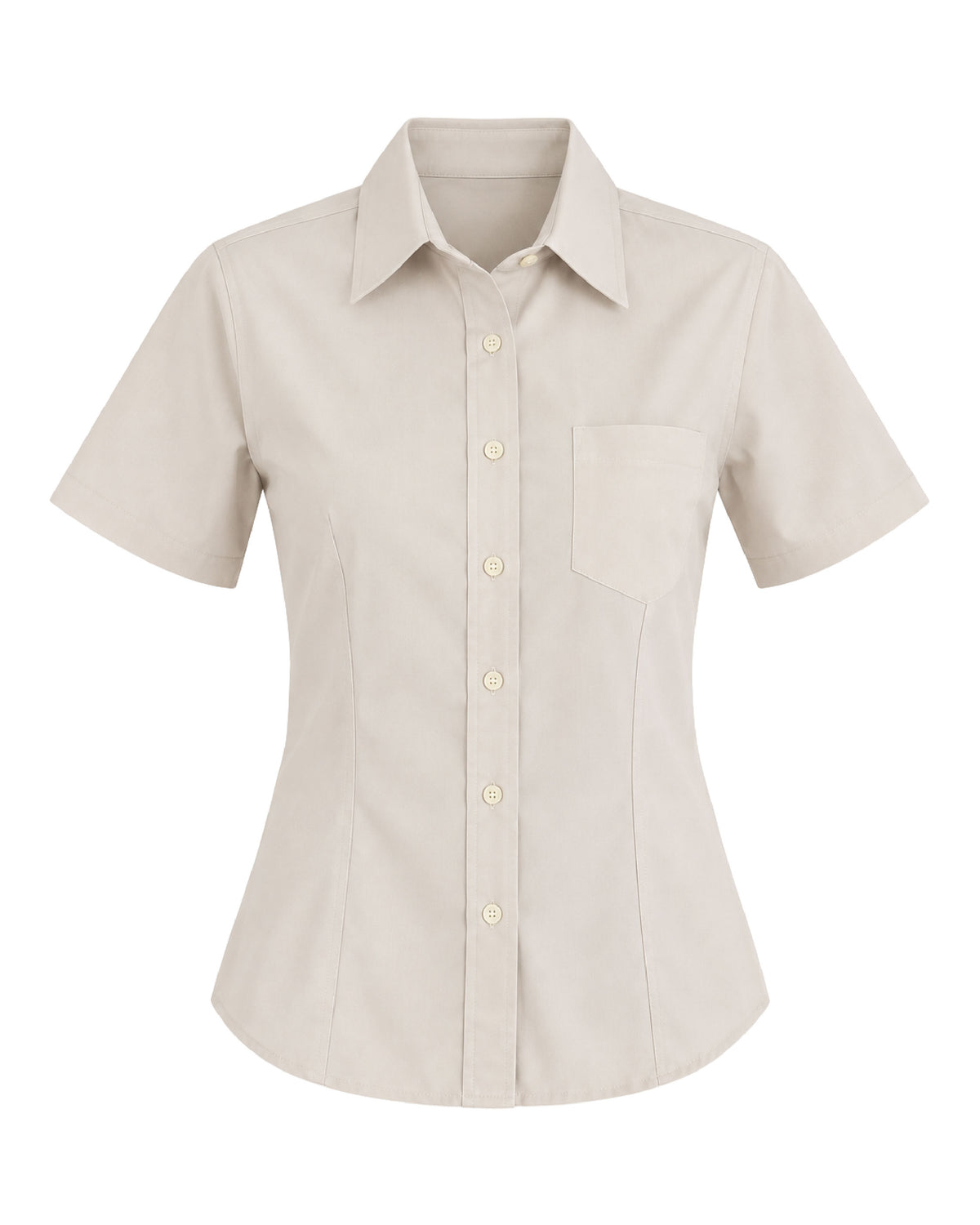 Polycotton Manga Corta Blusa Mujer
