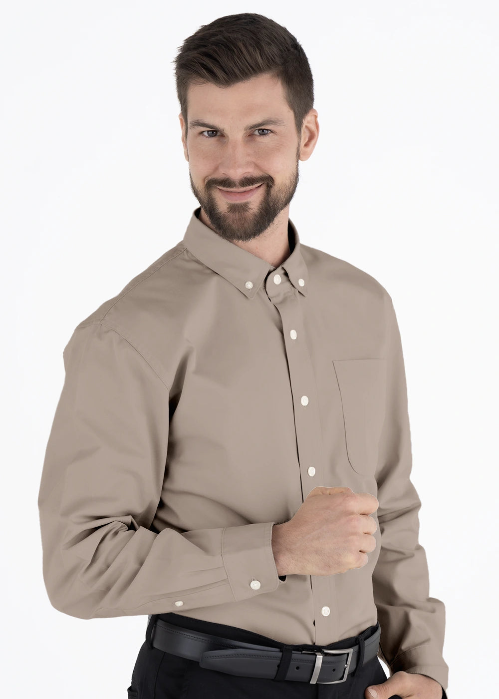 Camisa Hombre Manga Larga Polycotton