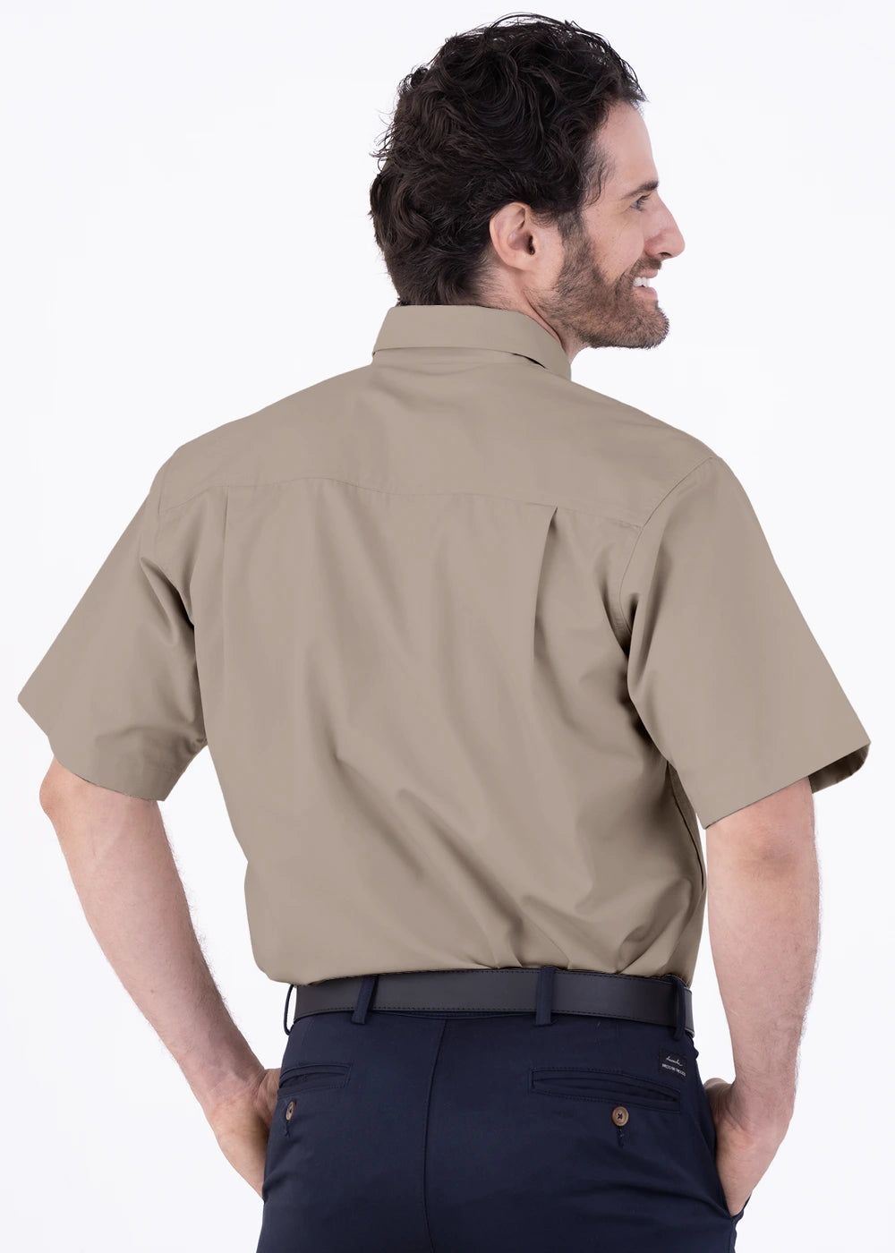 Camisa Hombre Manga Corta Polycotton