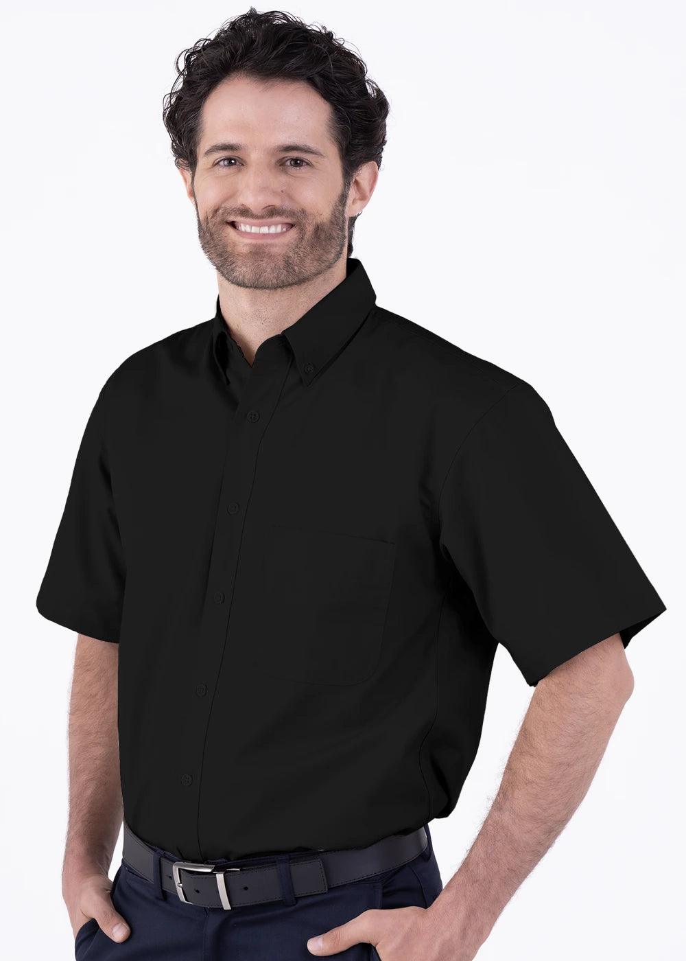Camisa Hombre Manga Corta Polycotton