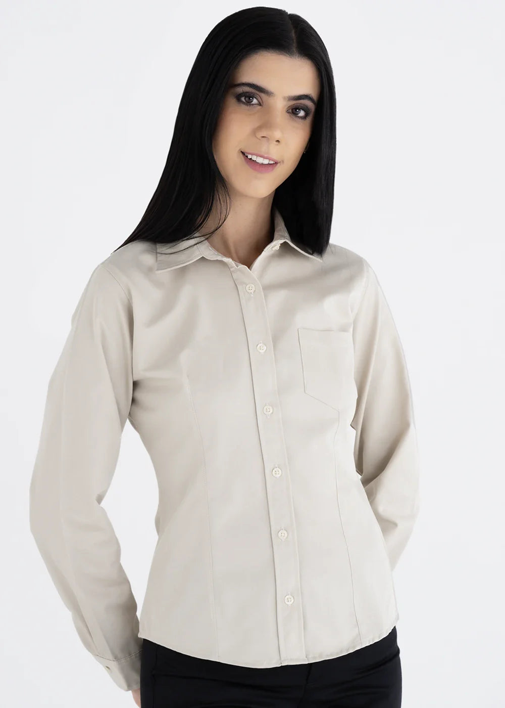 10 Blusas Mujer Manga Larga Polycotton