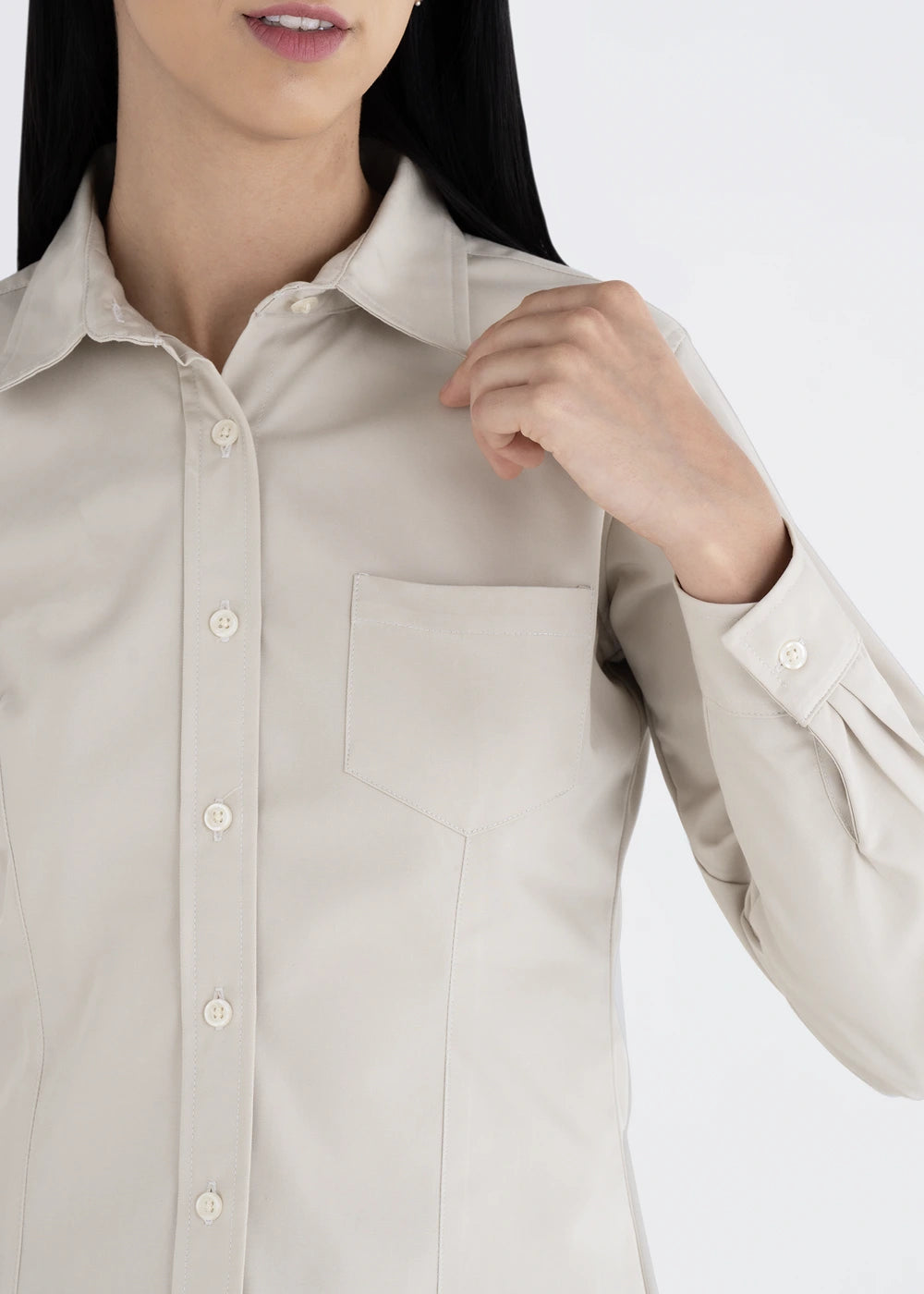 Blusa Mujer Manga Larga Polycotton