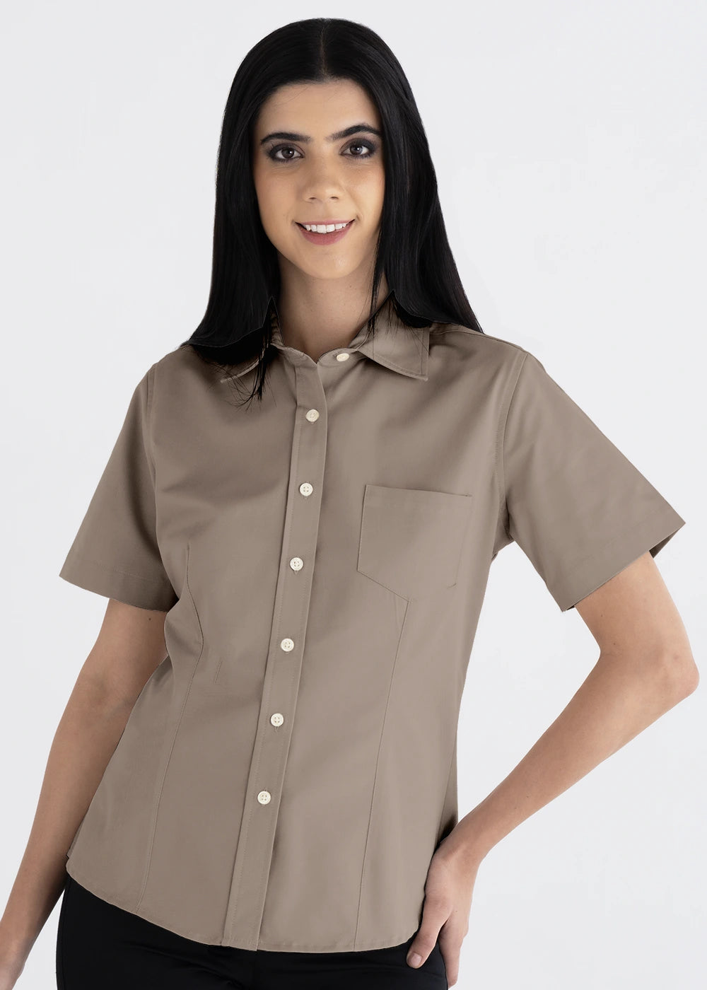 Blusa Mujer Manga Corta Polycotton