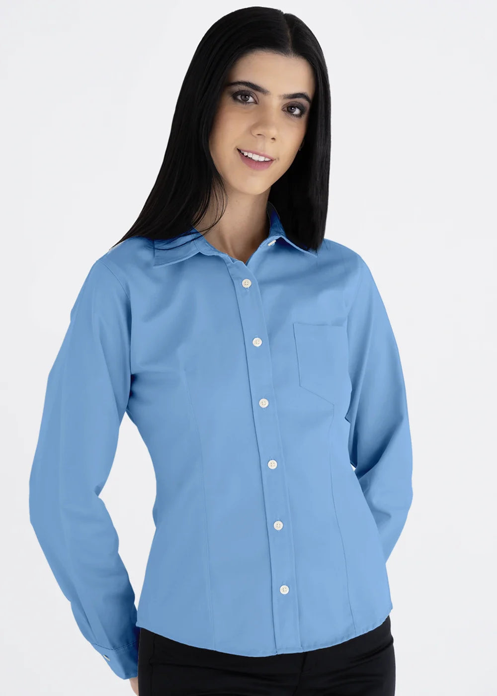 10 Blusas Mujer Manga Larga Polycotton