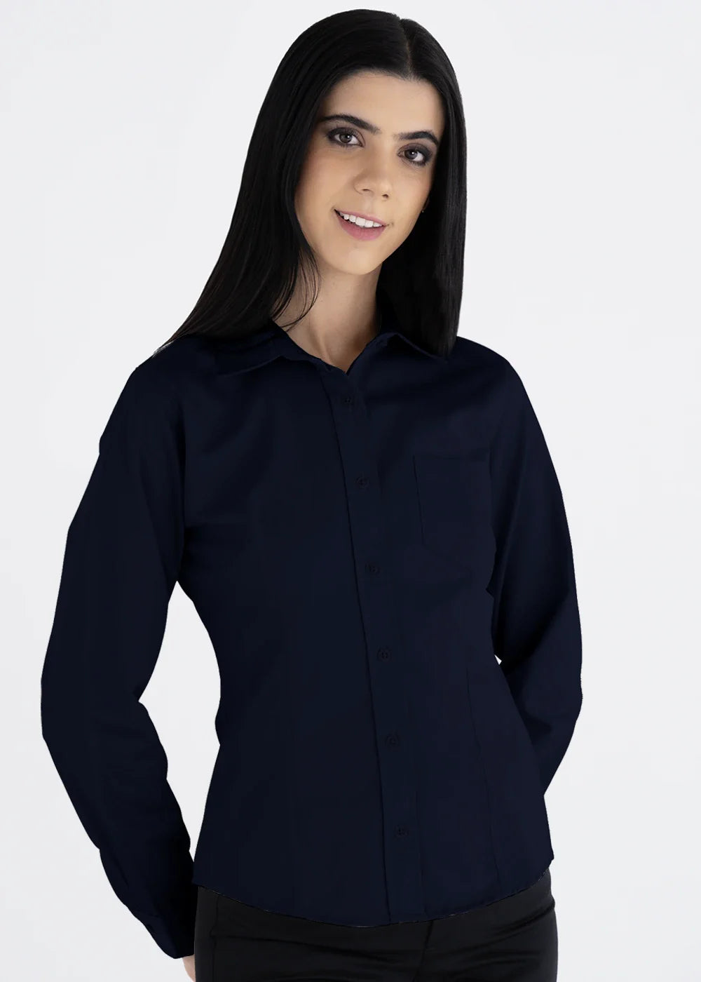 10 Blusas Mujer Manga Larga Polycotton