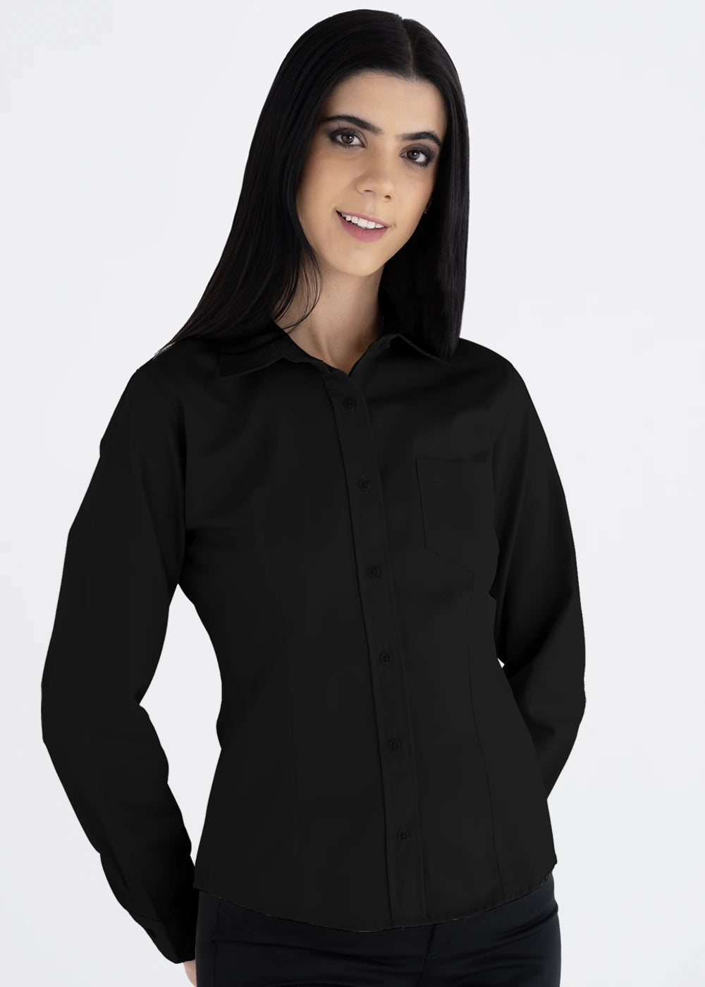 Blusa Mujer Manga Larga Polycotton