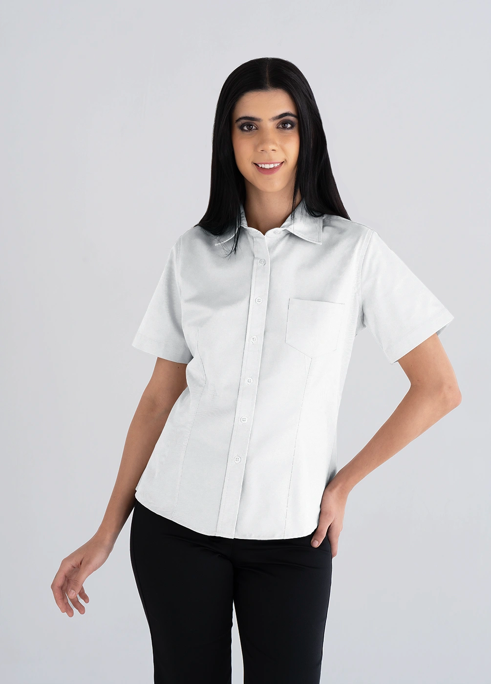 Blusa Mujer Manga Corta Polycotton