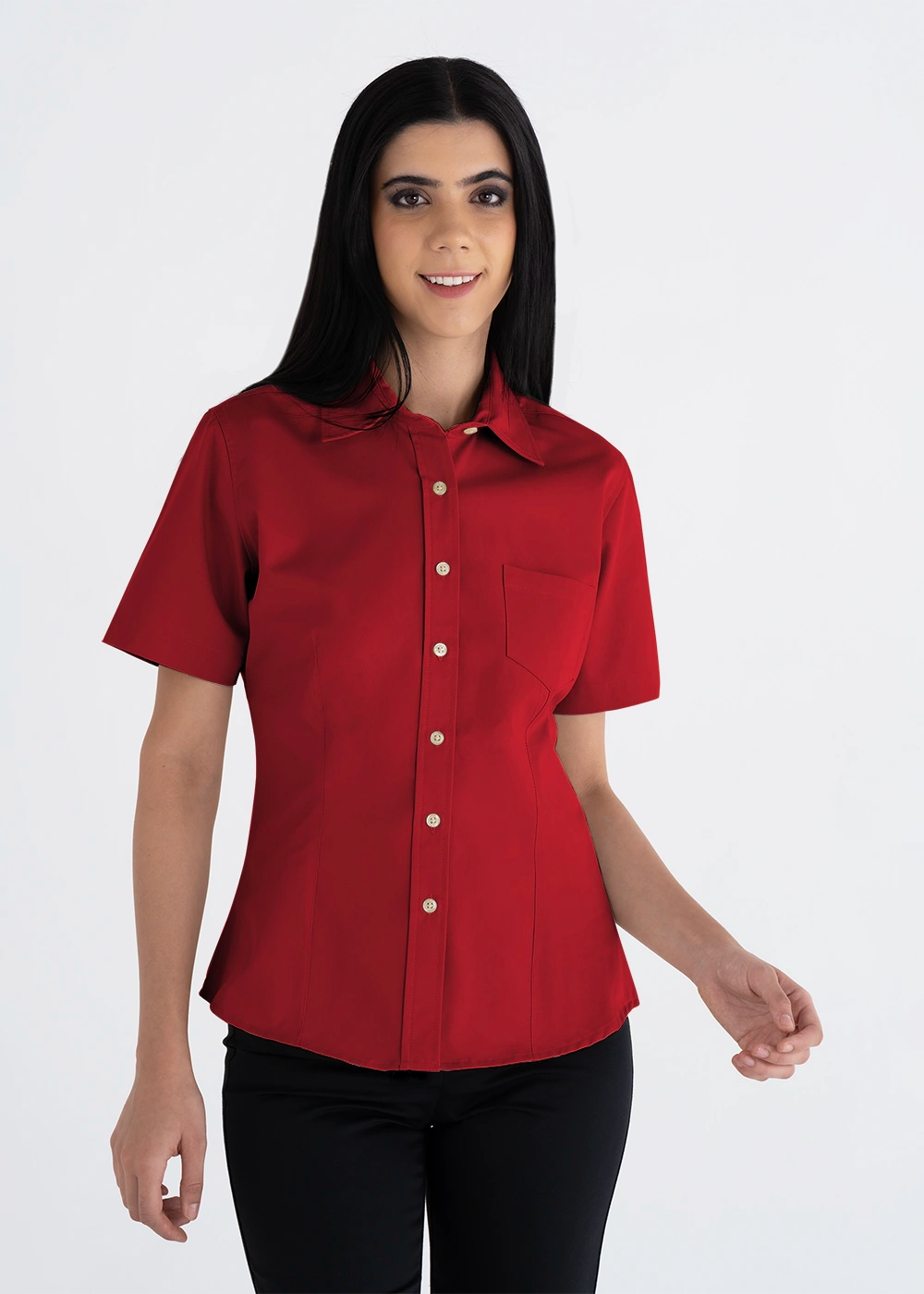 Blusa Mujer Manga Corta Polycotton