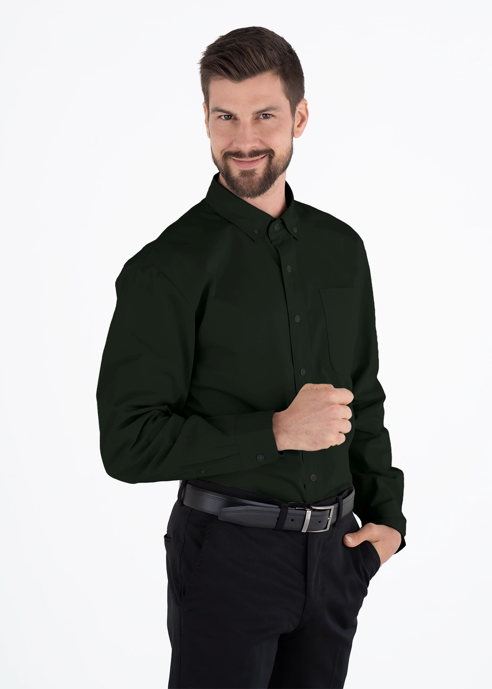 Camisa Hombre Manga Larga Polycotton