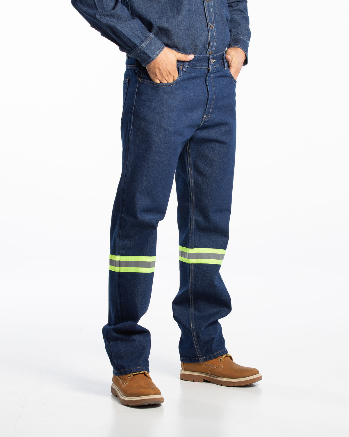 Pantalón Hombre Mezclilla Rinse Reflejante – Mezclilla