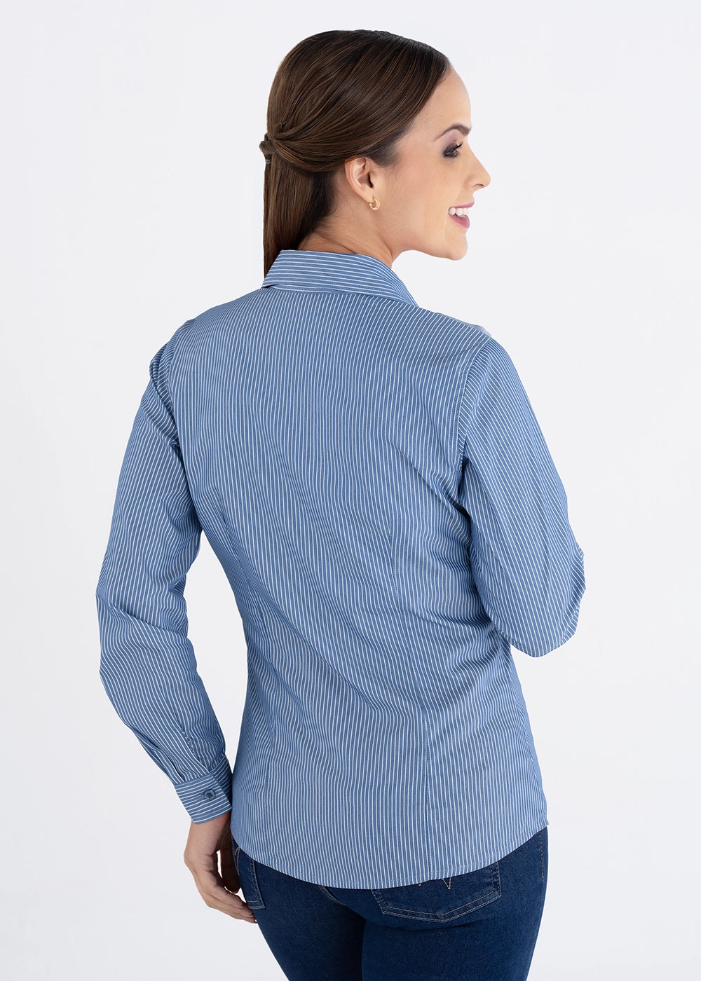 BLUSA SELEN AZUL MANGA LARGA