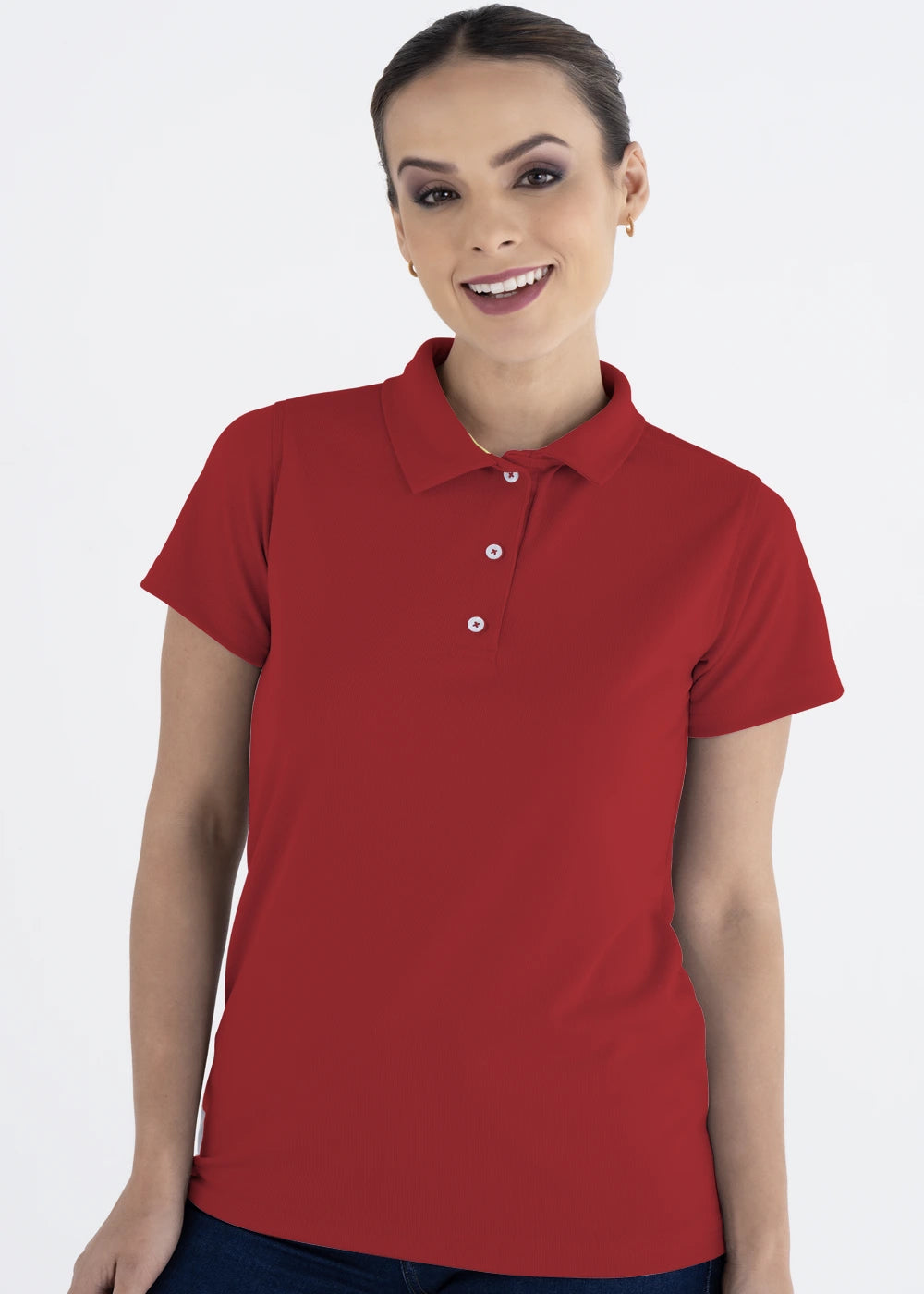Playera Tipo Polo Mujer Manga Corta Sportiva