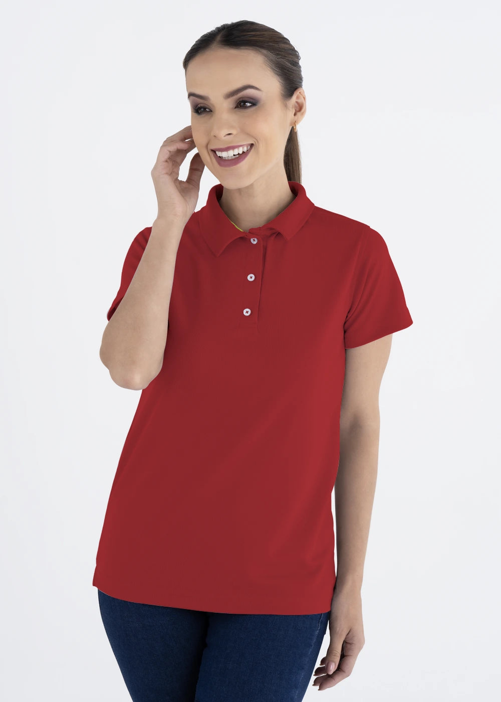 Playera Tipo Polo Mujer Manga Corta Sportiva