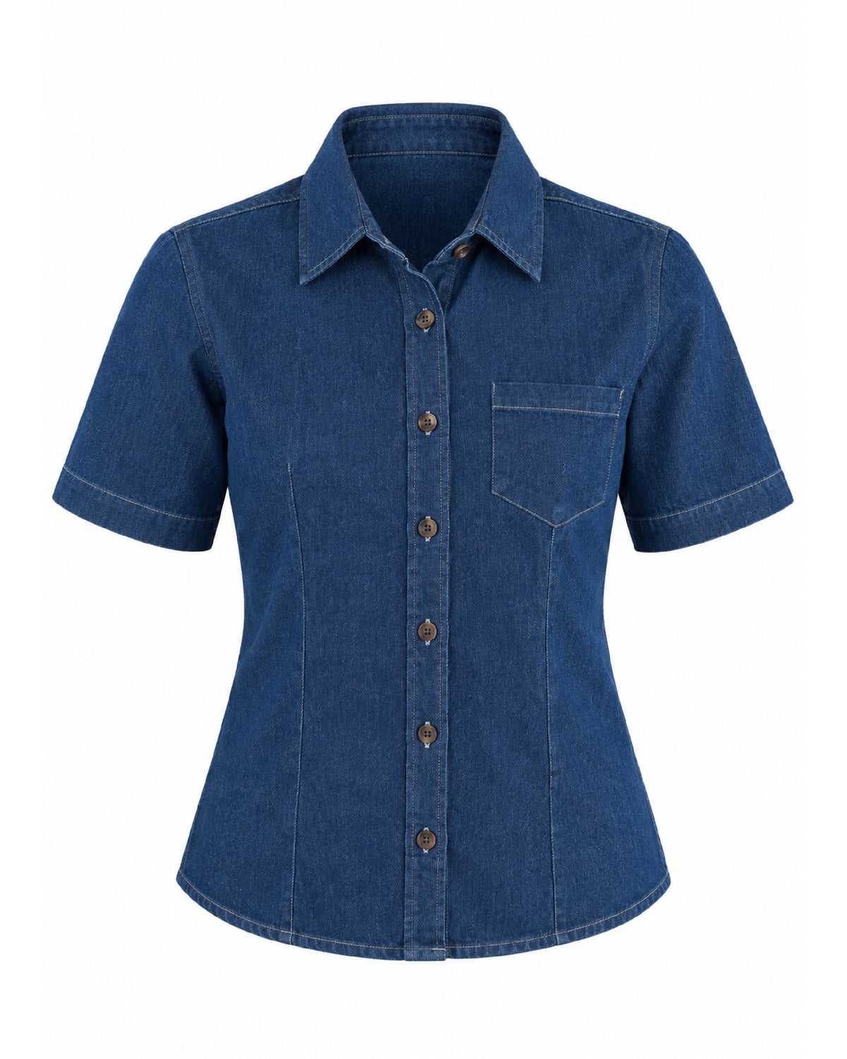 Blusa Mujer Mezclilla Manga Corta Stone
