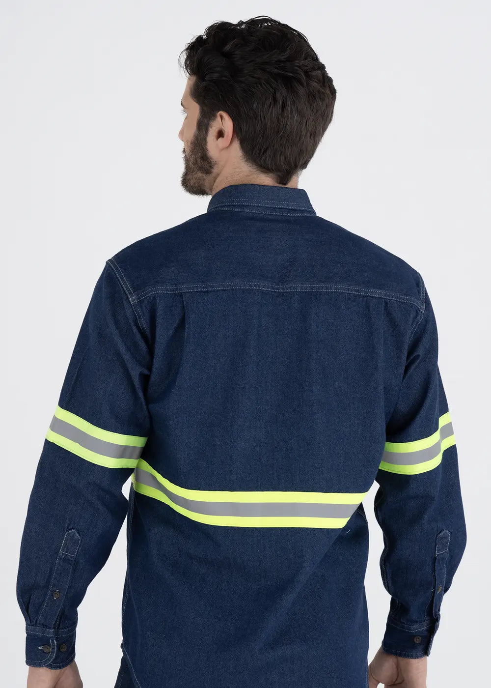 Camisa Mezclilla Rinse Manga Larga Reflejante